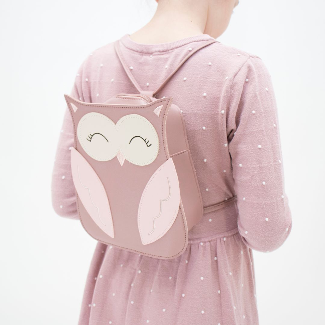 Yuko.B Παιδική Τσάντα Πλάτης Mommy Jen η Κουκουβάγια Pink - 1