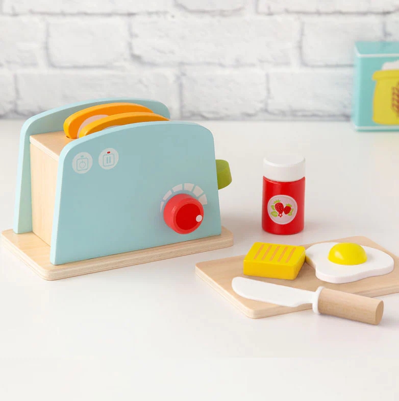 Kiokids Ξύλινο Παιχνίδι Φρυγανιέρα με Αξεσουάρ Πρωινού - 1