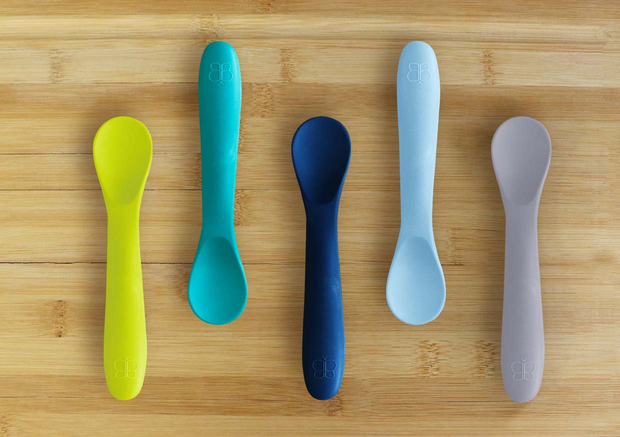 Bbluv Spoon Σετ 5 Βρεφικά Κουτάλια Σιλικόνης Σιέλ - 1