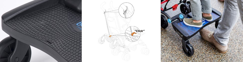 Lascal Buggy Board Τρέιλερ για 2ο Παιδί Mini Grey - 2