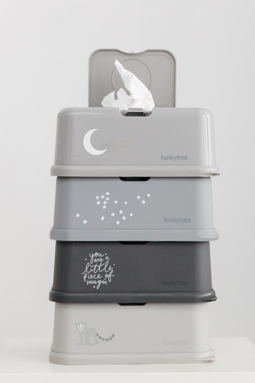 Funkybox Θήκη Για Μωρομάντηλα Little Stars Grey - 1