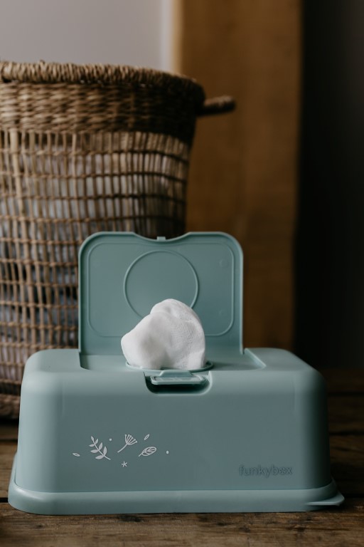 Funkybox Θήκη Για Μωρομάντηλα Mint Leave - 1