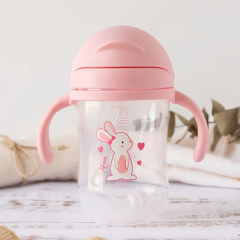 Kiokids Εκπαιδευτικό Ποτηράκι Little Bunny Ροζ 300ml - 1