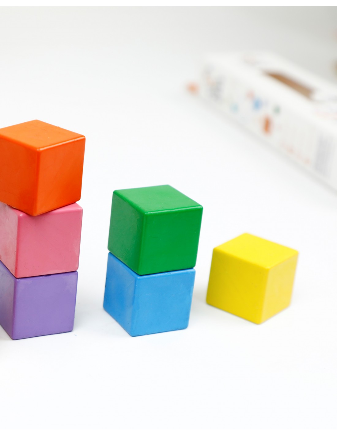 Haku Yoka 6 Κηρομπογιές σε Σχήμα Κύβου Cube Rainbow Colour - 1