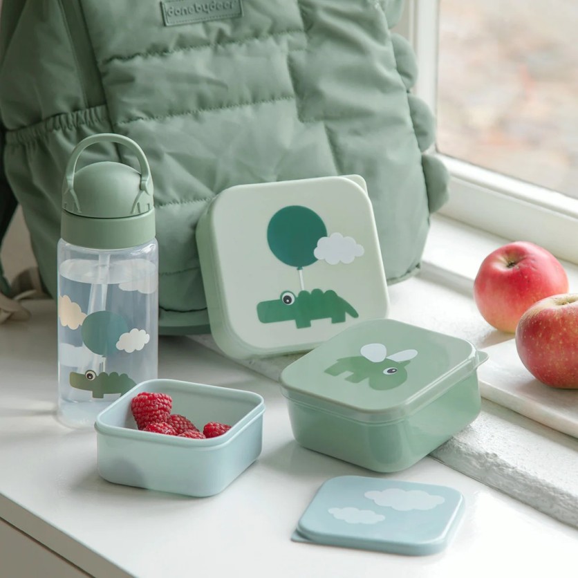 Done By Deer Σετ Φαγητού 3τμχ. Snack Box Happy Clouds - Green - 1