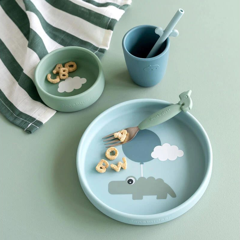 Done by Deer Σετ Φαγητού Σιλικόνης 3 τμχ. Happy Clouds Blue - 1