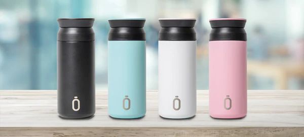 RunBott Θερμός Cup με Κεραμική Επίστρωση 350ml Cream - 1