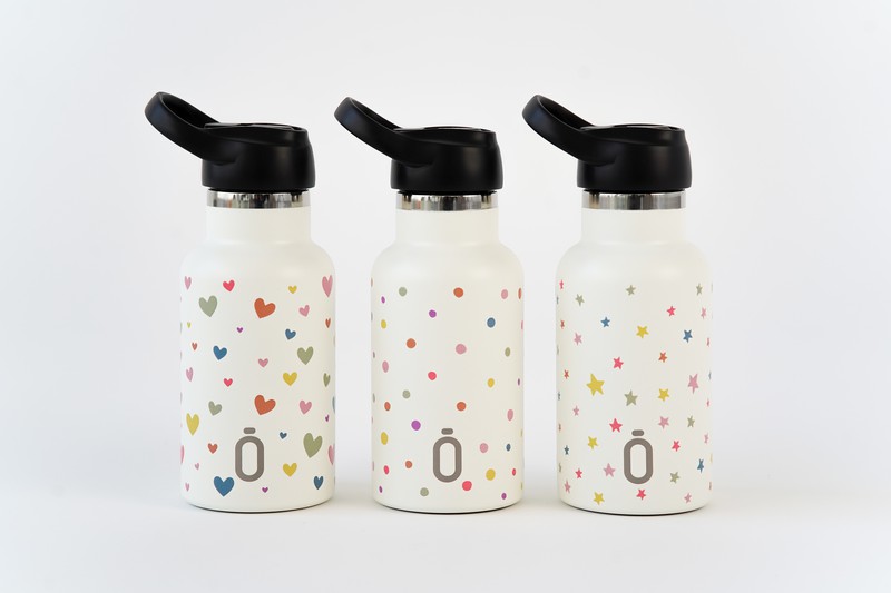 RunBott Sport Μπουκάλι Θερμός με Κεραμική Επίστρωση 350ml Corazones Cream - 1