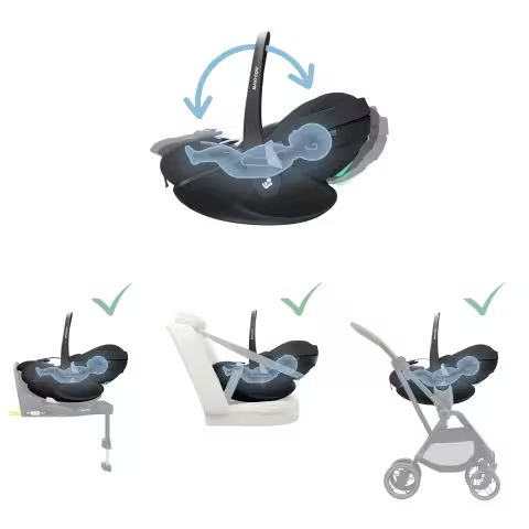 Maxi Cosi Κάθισμα Αυτοκινήτου 0-13kg Pebble 360 Pro Essential Graphite - 2