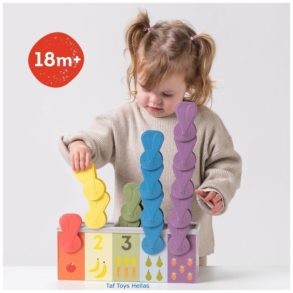 Taf Toys Εκπαιδευτικό Παιχνίδι Δραστηριοτήτων Match & Count Bunny Toy - 1