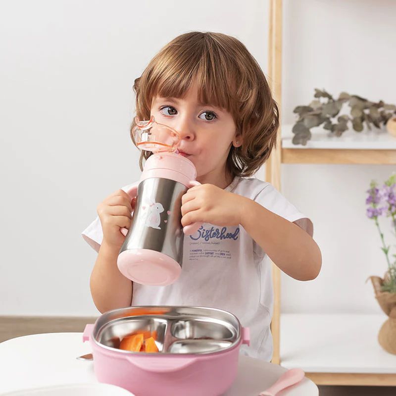 Kiokids Παιδικό Θερμός με Λαβές Lovely Bunny 280ml - 1