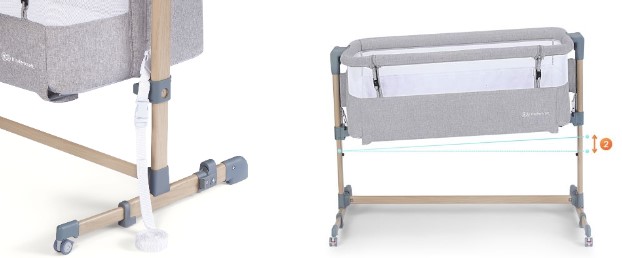 Kinderkraft Βρεφικό Λίκνο Neste AIR Grey - 2