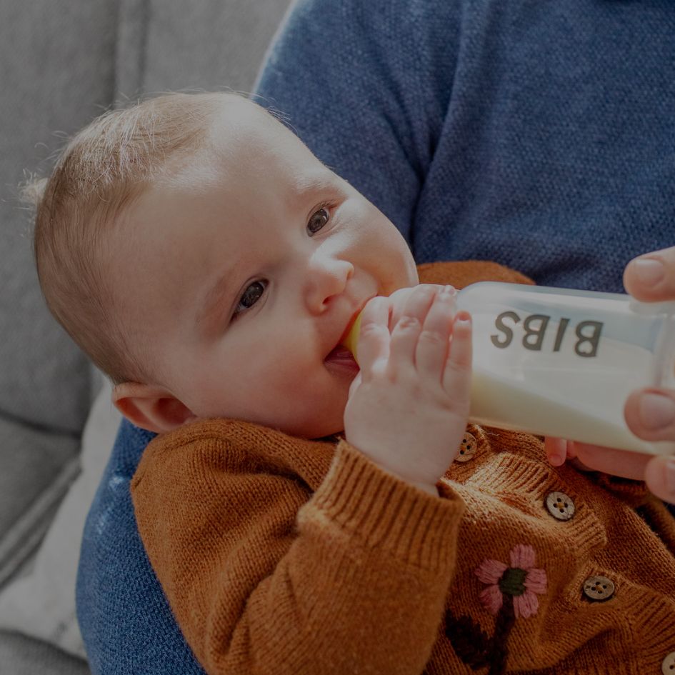 BIBS Μπιμπερό Γυάλινο Κατά των Κολικών 225ml με Θηλή Latex Mauve - 1