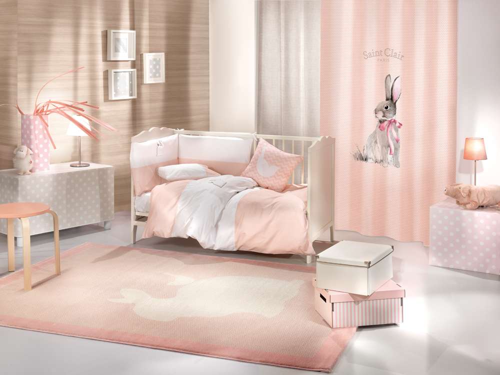 Saint Clair Παιδική Κουρτίνα 160x240εκ. Soft Touch Lapin Pink - 1
