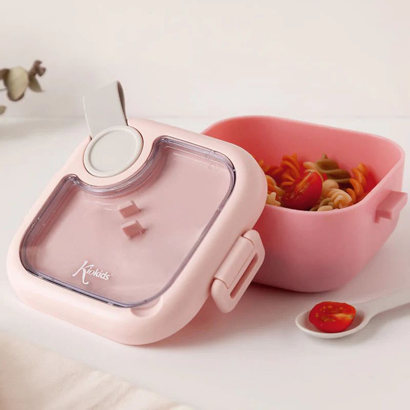 Kiokids Παιδικό Δοχείο Φαγητού Pink με Κουταλάκι 750ml - 1