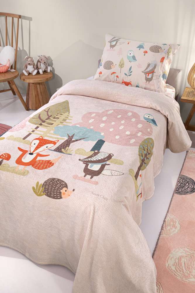 Saint Clair Κουβέρτα Ultrasoft Μονή Timber Pudra 160x220εκ. - 1