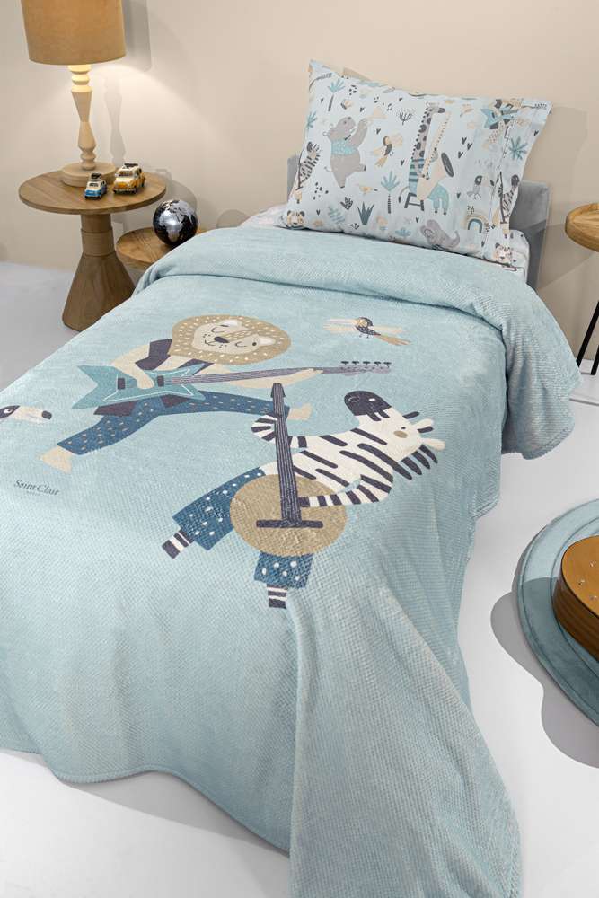 Saint Clair Κουβέρτα Ultrasoft Μονή Jazz Raf 160x220εκ. - 1