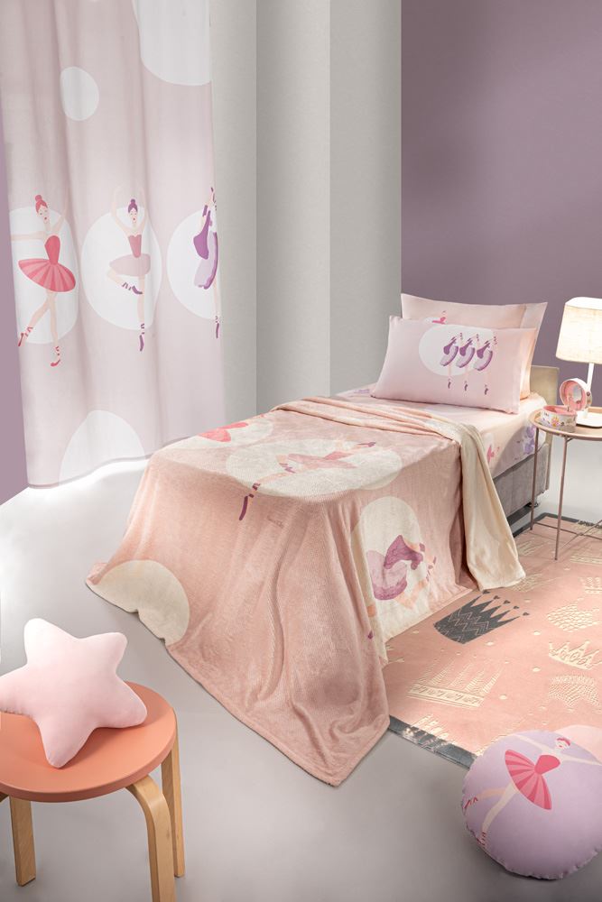 Saint Clair Κουβέρτα Fleece Ultrasoft Μονή Ballerinas 160x220εκ. - 1