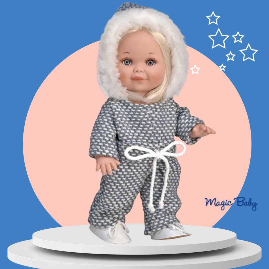Lamagik Magic Baby Χειροποίητη Κούκλα Betty με Φόρμα Εσκιμώος 30εκ. - 1