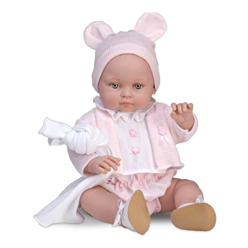 Lamagik Magic Baby Χειροποίητη Κούκλα Alicia με Ροζ Ζακέτα 47εκ. - 1