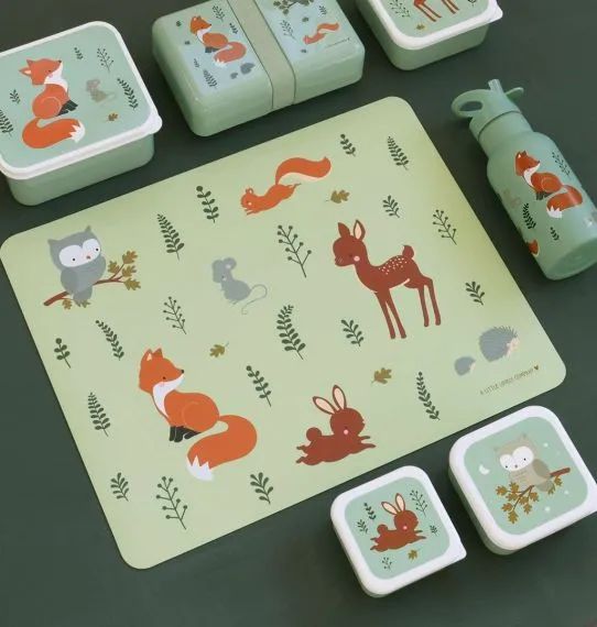 A Little Lovely Company Σουπλά Βινυλίου Forest Friends 43x34εκ. - 1