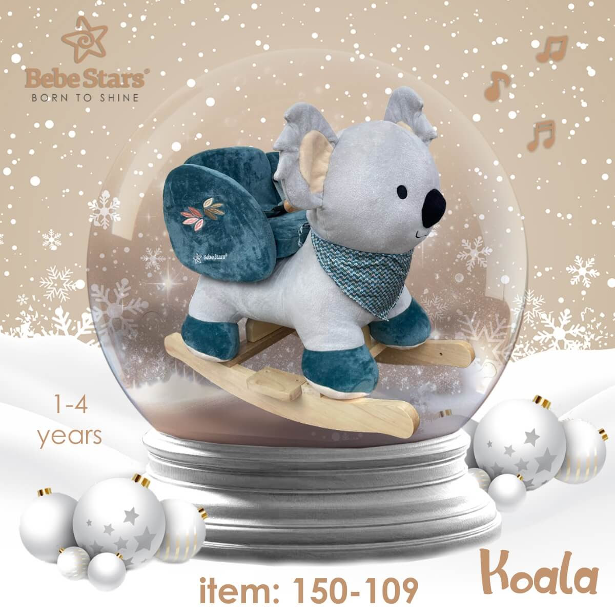 Bebe Stars Κουνιστό Κοάλα με Ήχους 60x34x48εκ. 150-109 - 1