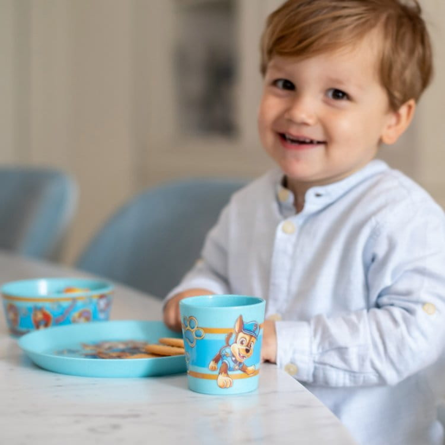 Koziol Παιδικό Σετ Φαγητού Connect από Οργανικό Υλικό Paw Patrol Μπλε - 1