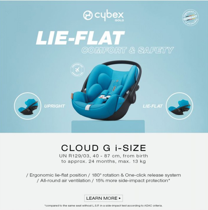 Cybex Cloud G I-Size Παιδικό Κάθισμα Αυτοκινήτου Plus Moon Black 0-13kg - 1
