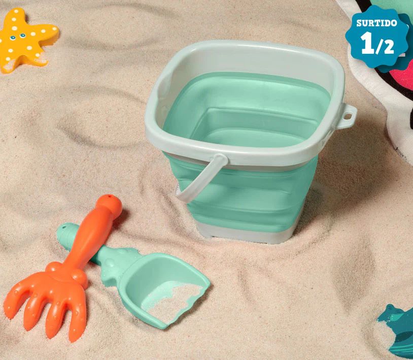 Kiokids Κουβαδάκι Παραλίας Αναδιπλούμενο Μπλε 3τμχ. - 1