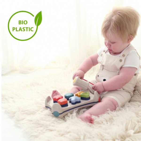 Tolo Toys Παιχνίδι Ταύτισης Σχημάτων με Σφυρί Από Βιοδιασπώμενο Πλαστικό - 1