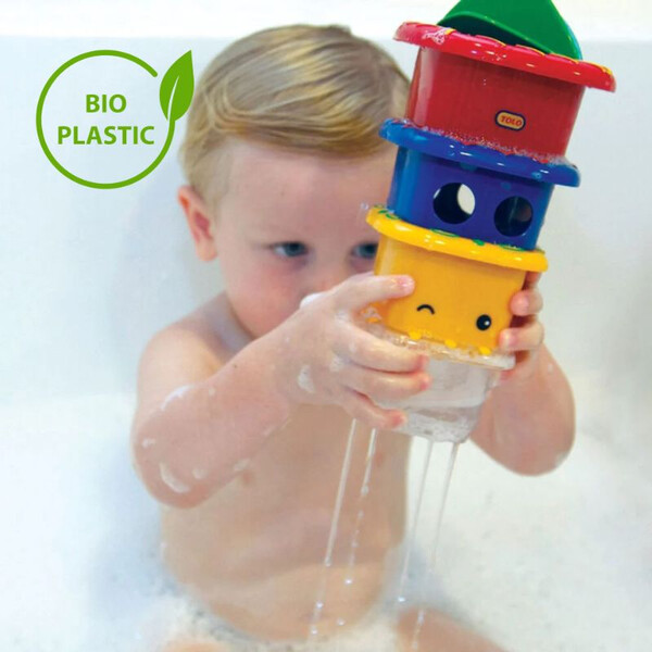 Tolo Toys Παιχνίδι Μπάνιου Στοιβαζόμενοι Κύβοι Από Βιοδιασπώμενο Πλαστικό - 1