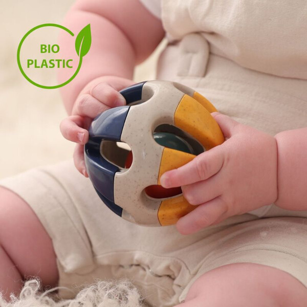 Tolo Toys Μπάλα Δραστηριοτήτων Κουδουνίστρα 2 σε 1 Από Βιοδιασπώμενο Πλαστικό - 1