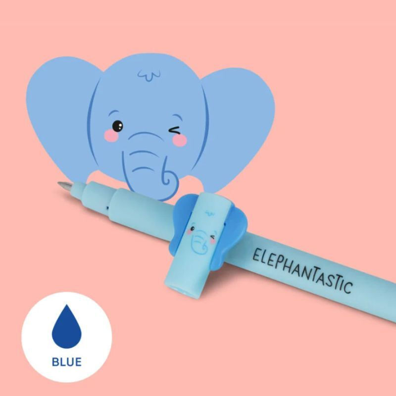 Legami Παιδικό Στιλό Gel 0.7mm με Μπλε Μελάνι & Γόμα Erasable Elephant - 1