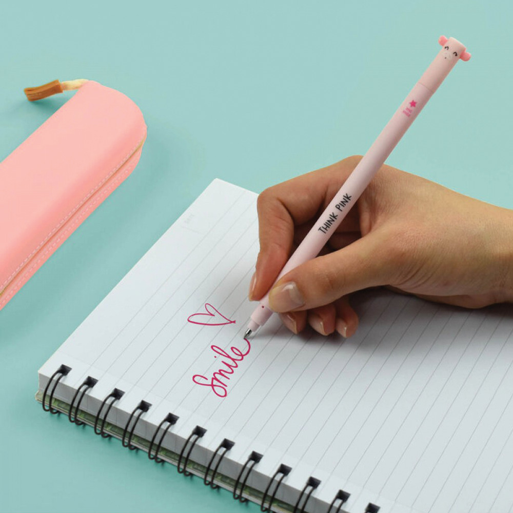 Legami Παιδικό Στιλό Gel 0.7mm με Ροζ Μελάνι & Γόμα Erasable Pink Piggy - 1