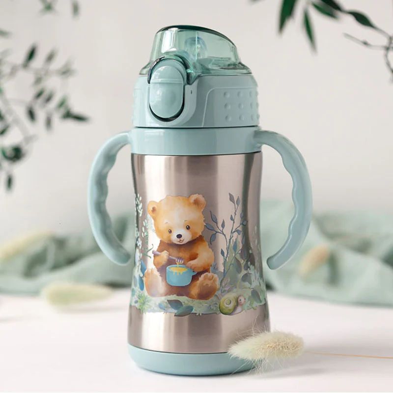 Kiokids Παιδικό Θερμός με Λαβές Little Bear 280ml - 1