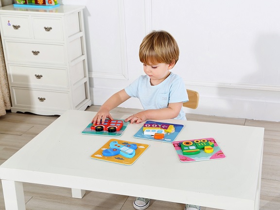 Tooky Toy Ξύλινο Παζλ 6 σε 1 Μέσα Μεταφοράς - 1