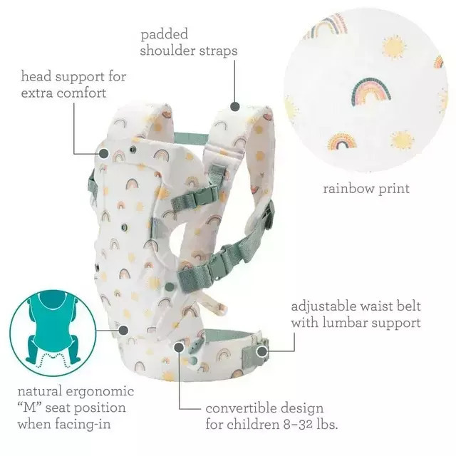 Infantino Βρεφικός Μάρσιπος Flip 4-in-1 Convertible Carrier Rainbow - 2