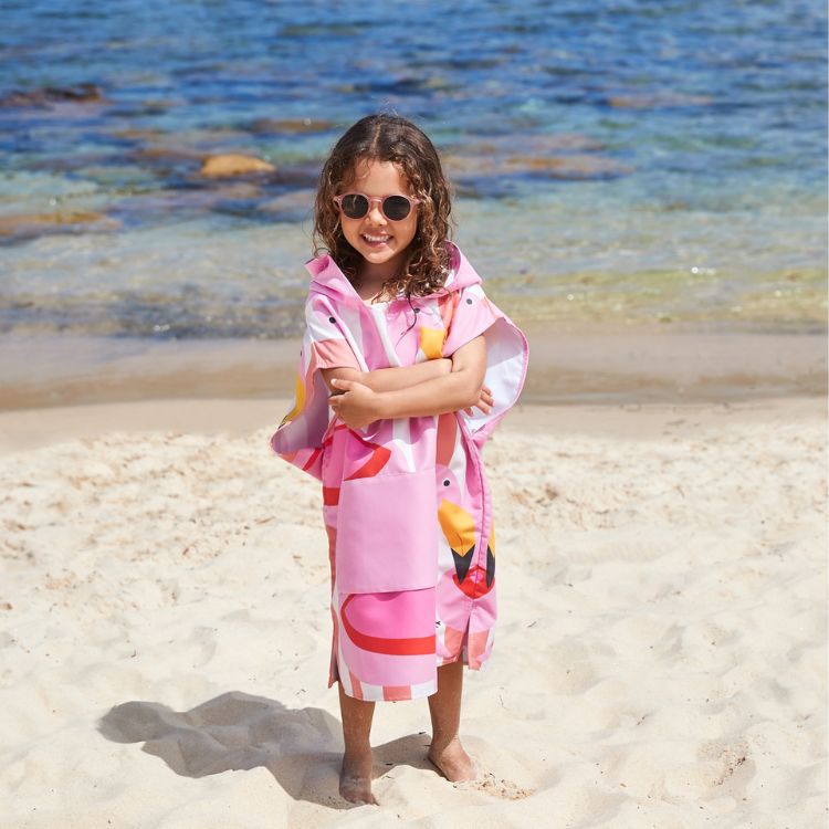 Dock & Bay Παιδικό Πόντσο Quickdry Flamboyant Flamingos Microfiber 6-10 ετών 75x55εκ. - 1