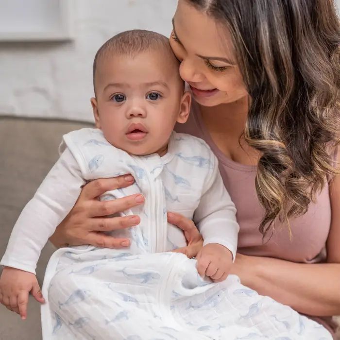 Aden + Anais Οργανικός Υπνόσακος Καλοκαιρινός 1 Tog Organic Cotton Light Oceanic - 1