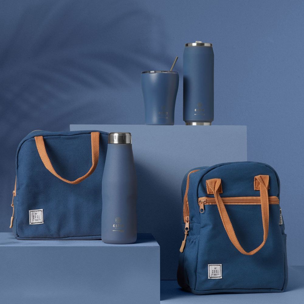 Estia Μπουκάλι Θερμός Travel Flask Save The Aegean Denim Blue 500ml - 1