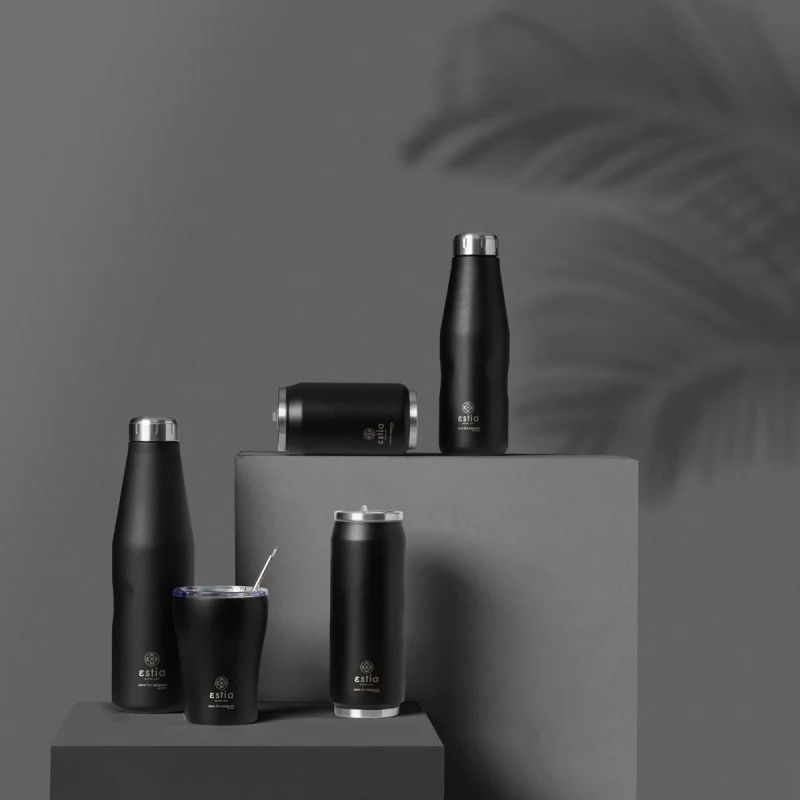 Estia Μπουκάλι Θερμός Travel Flask Save The Aegean Midnight Black﻿﻿﻿﻿﻿﻿﻿﻿﻿﻿﻿ 750ml - 1