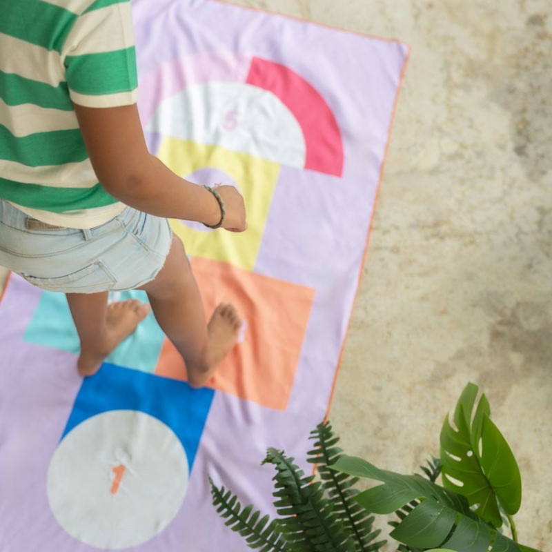Quut Παιδική Πετσέτα Παραλίας Microfiber Κουτσό 180x100εκ. Μωβ - 1