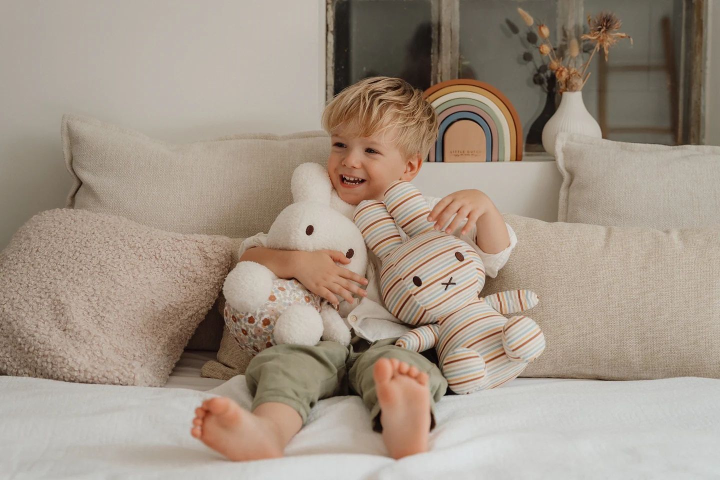 Little Dutch Υφασμάτινη Κούκλα Miffy Vintage Sunny Stripes 100εκ. - 1