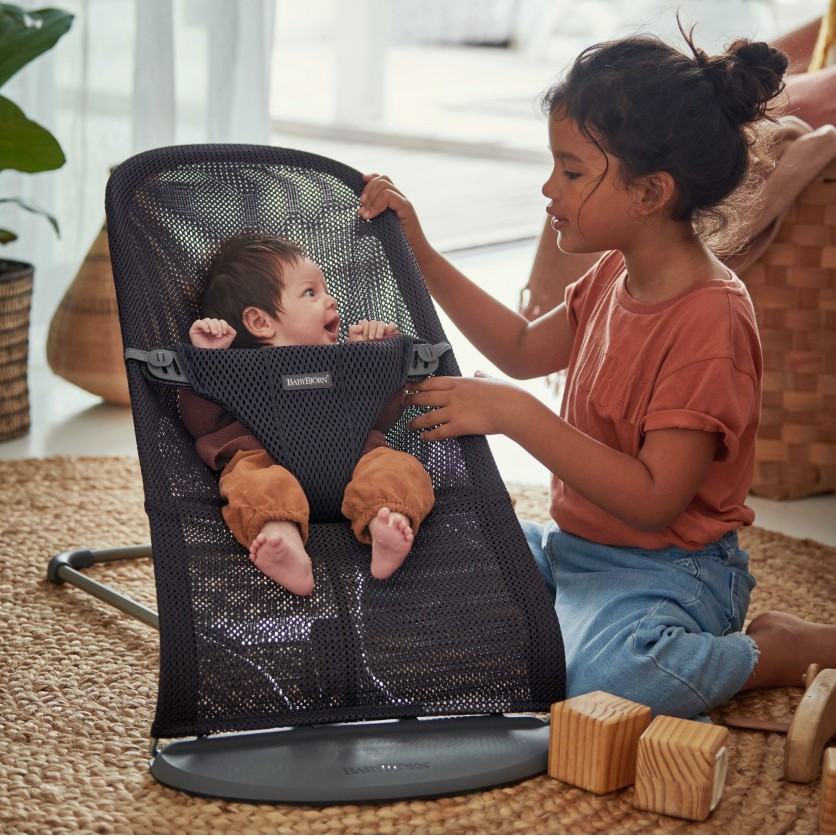 BabyBjörn Βρεφικό Ρηλάξ Bliss Mesh Anthracite - 1