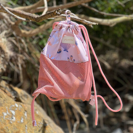 Play and Store Σακίδιο Πλάτης με Δίχτυ Backpack Shells Pink - 1