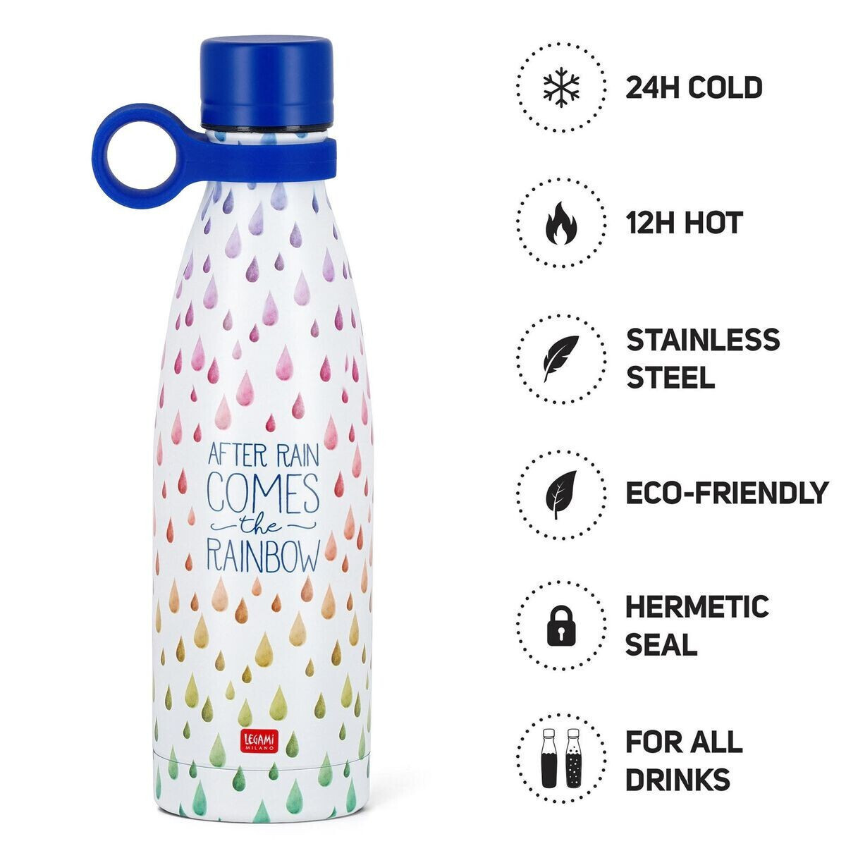 Legami Milano Ανοξείδωτο Μπουκάλι-Θερμός Hot&Cold After Rain 500ml - 1