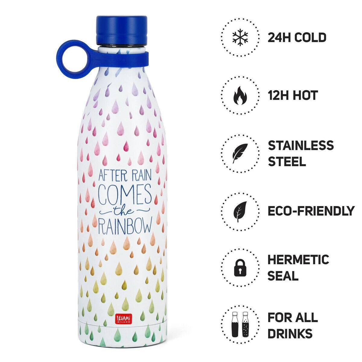 Legami Milano Ανοξείδωτο Μπουκάλι-Θερμός Hot&Cold After Rain 800ml - 1
