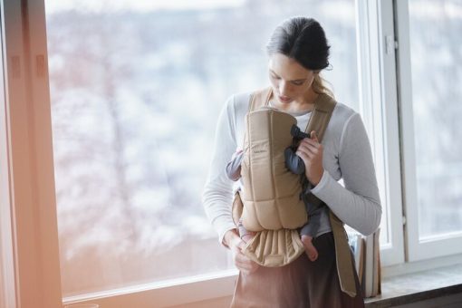 BabyBjorn Βρεφικός Μάρσιπος Mini Woven Beige - 1