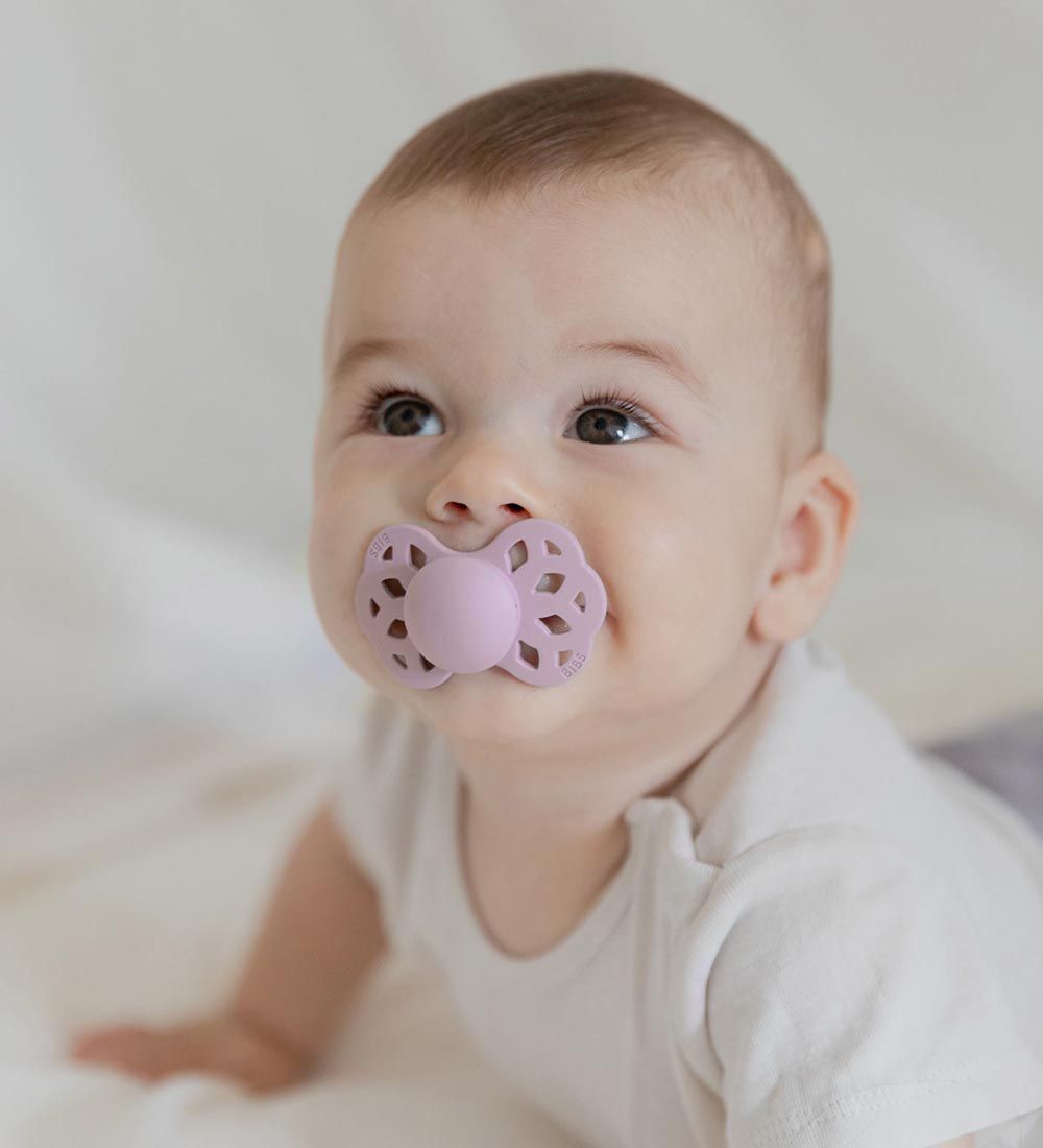 Bibs Πιπίλες Infinity Silicone Symmetrical No1 Blossom/Dusky Lilac 2τμχ. 0-6m - 1