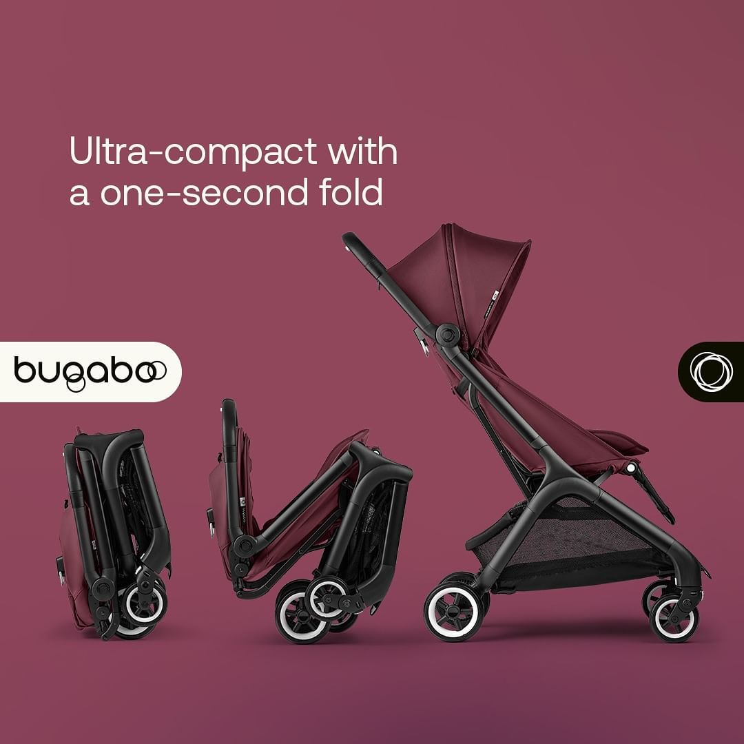 Bugaboo Παιδικό Καρότσι Dragonﬂy Complete Black-Dark Cherry - 2